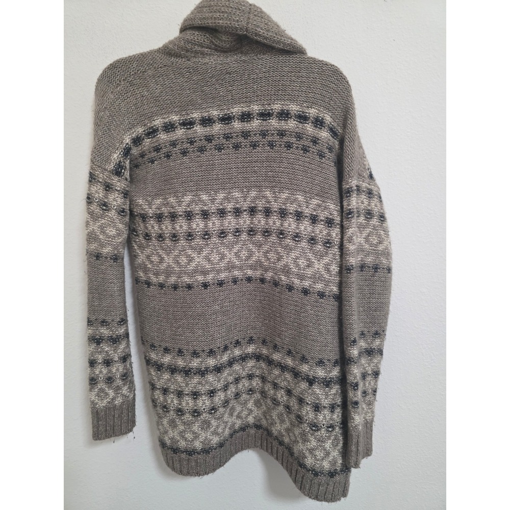 Abercrombie Fitch Women's Knit Fair Isle‎ Cardigan Sweater Shawl Collar Size S - Picture 5 of 5